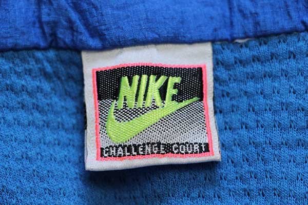 90s NIKEナイキ CHALLENGE COURT 2WAY ナイロンジャケット 青