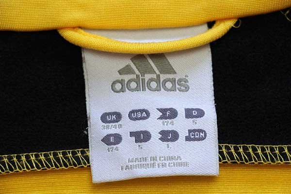 adidasアディダス パフォーマンス ロゴ刺繍 ツートン 切り替え ジャージ 黄×黒 L★02 トラックジャケット