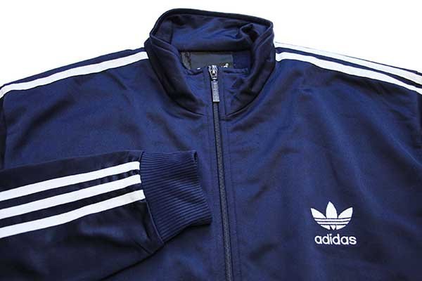 adidas トラックジャケット ジャージ 90s 青×紺×白 - ジャージ