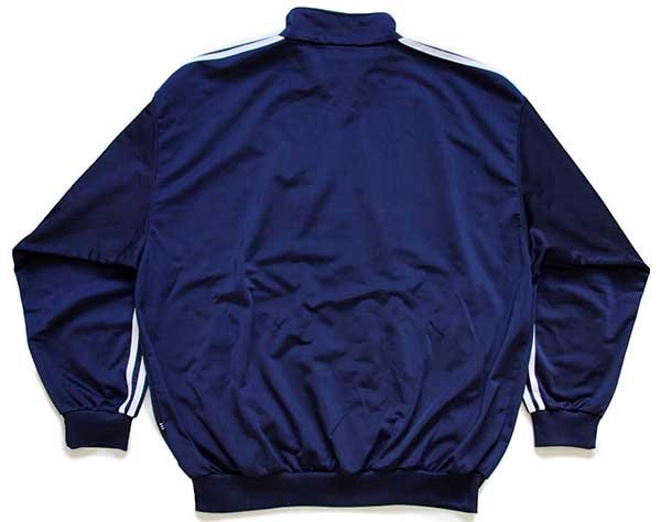 90s adidasアディダス トレフォイル ロゴ刺繍 トラックジャケット 紺