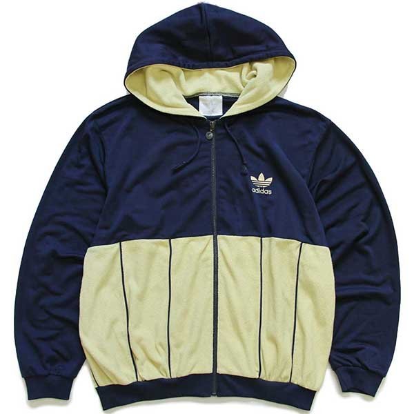 90s adidasアディダス トレフォイル ロゴ ツートン フリース 切り替え