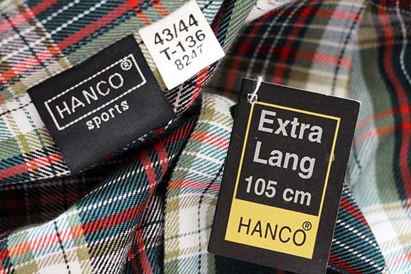 デッドストック☆HANCO タータンチェック コットン ライトネル