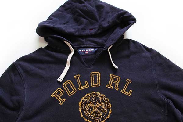 90s POLO SPORTポロ スポーツ ラルフローレン ロゴ ひび割れプリント