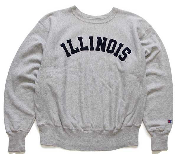 【90's】チャンピオン リバースウィーブ ILLINOIS グレー