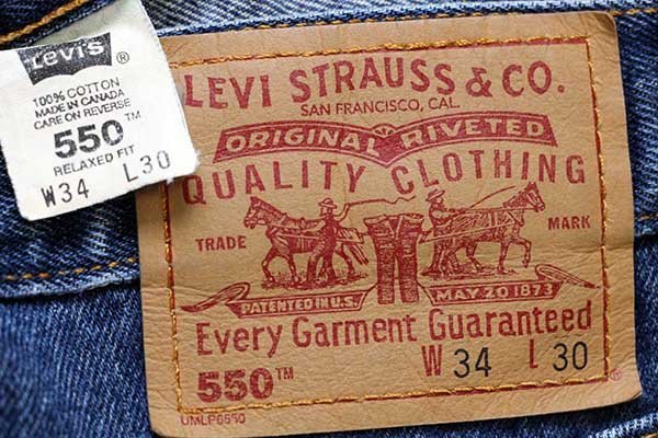 00s カナダ製 Levi'sリーバイス 550 デニムパンツ w34 L30☆217