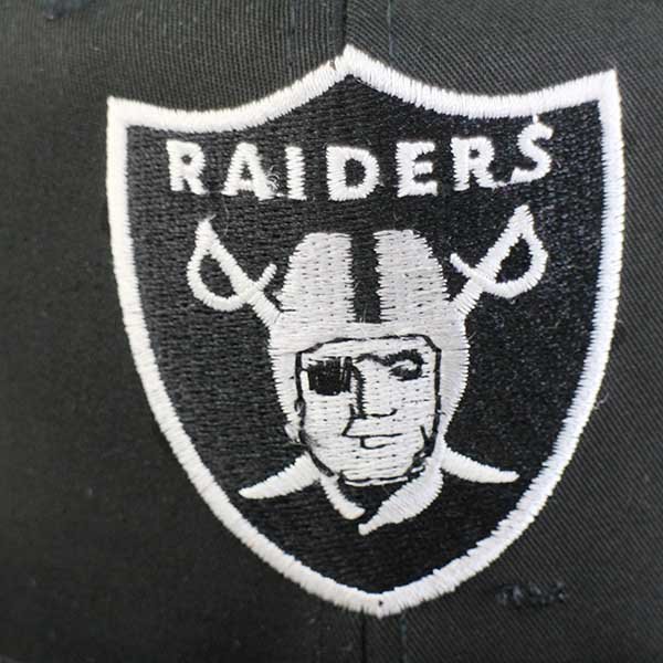 90s NFL RAIDERSレイダース ロゴ刺繍 キャップ 黒 - Sixpacjoe Web Shop