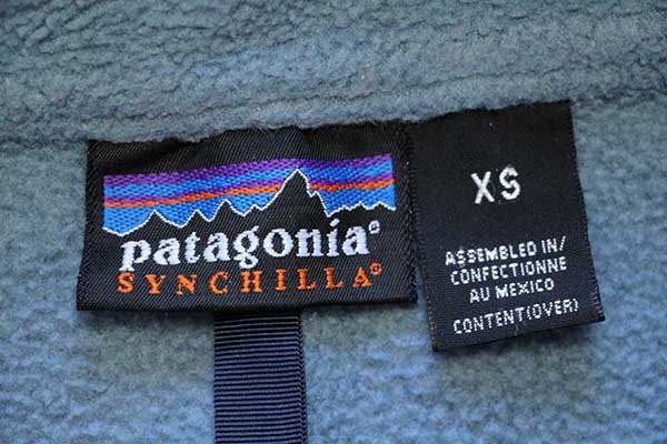 00s メキシコ製 patagoniaパタゴニア マースピアル ハーフジップ プルオーバー シンチラフリース ブルーグレー XS