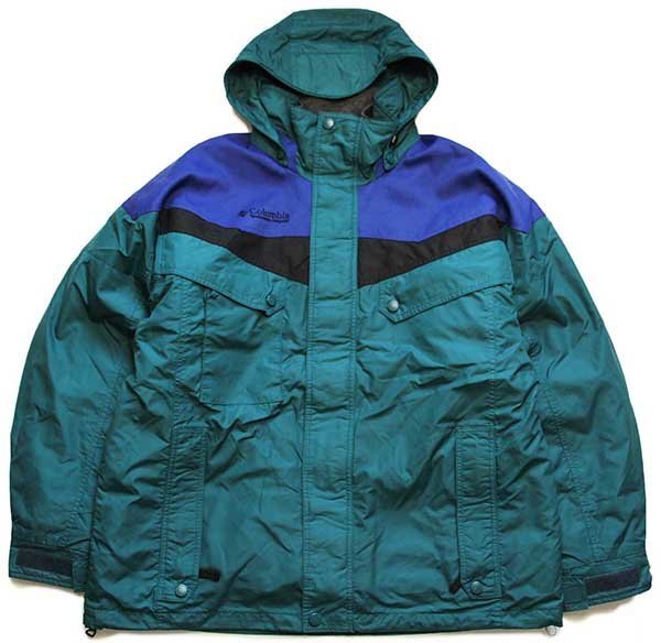 【希少‼︎】コロンビア ロゴタグ シェルジャケット マルチカラー 緑紫黒