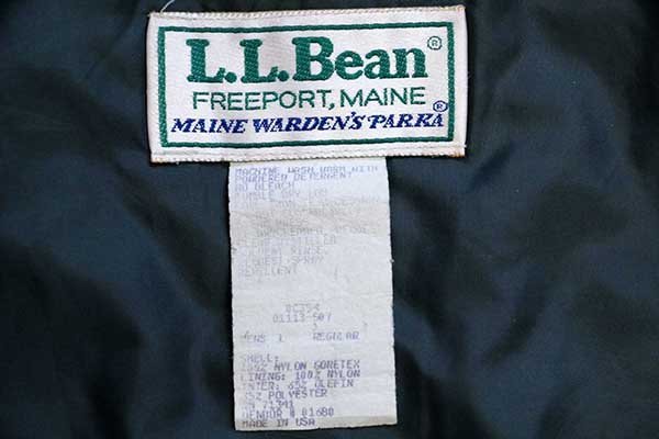 80s USA製 L.L.Bean MAINE WARDEN'S PARKA Thinsulate中綿入り GORE ...