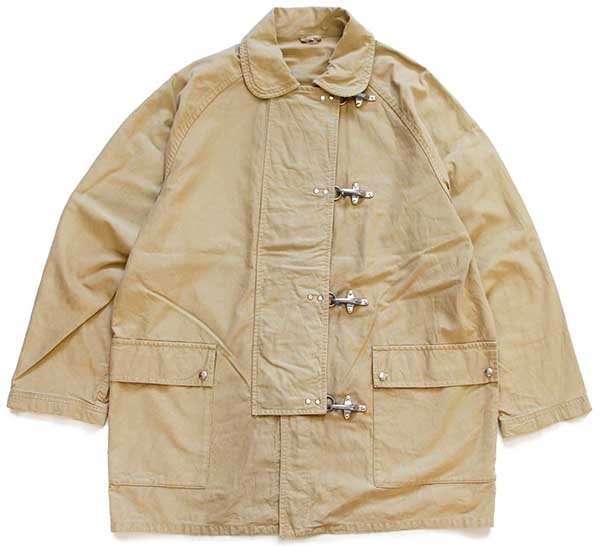 Fay チンスト付き コットン キャンバス ファイヤーマンコート タン XL