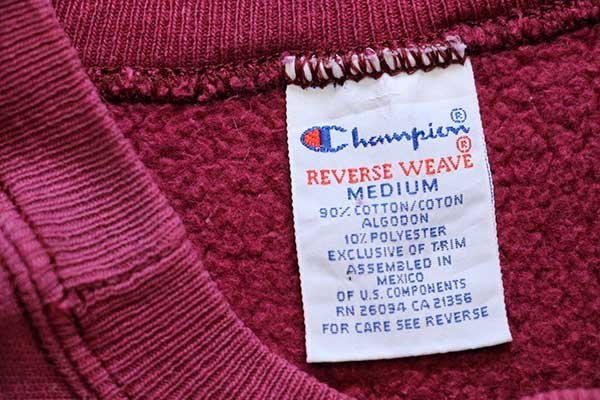 【champion】90s USA Reverse Weave 赤紫