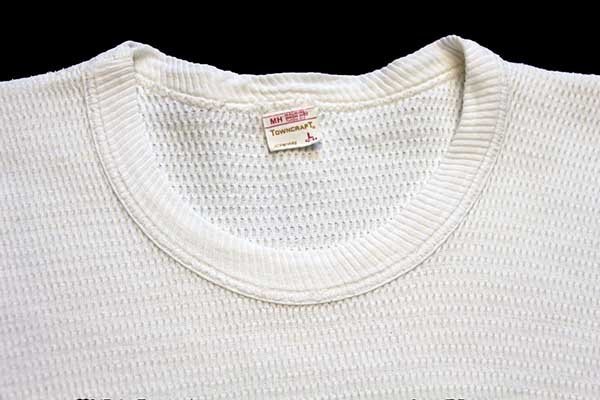 【日本製】 70s L ナチュラル サーマルシャツ コットン TOWNCRAFT JCPenney トップス