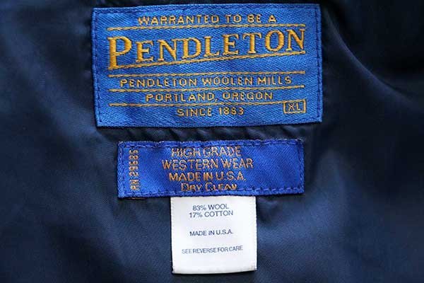 90s USA製 PENDLETONペンドルトン ネイティブ柄 Thinsulate 中綿入り