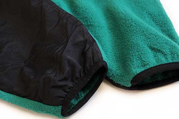 90s L.L.Bean ALL CONDITIONS 刺繍 ライナー フリースジャケット 緑×黒