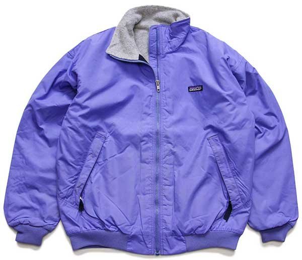 90s USA製 patagoniaパタゴニア シェルドシンチラ フリースライナー ナイロンジャケット 薄青紫 12