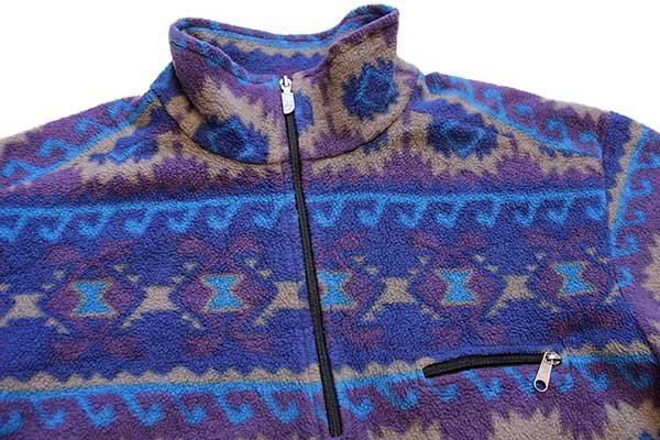 【patagonia】美品！　フリース　ハーフZIP 90s USA 総柄