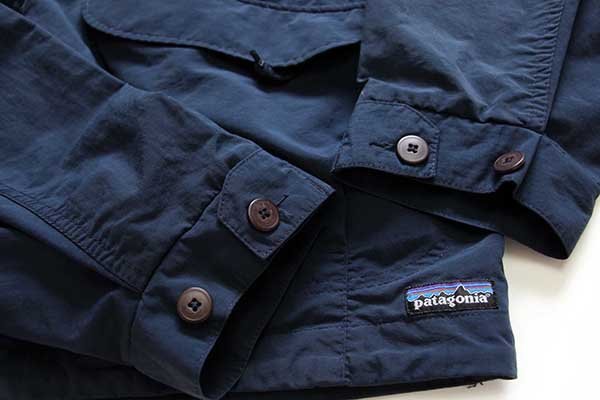 90s patagoniaパタゴニア Baggies Jacket ナイロン バギーズジャケット 紺 L