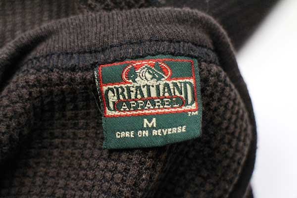 90s USA製 GREATLAND サーマルシャツ 焦げ茶 M - Sixpacjoe Web Shop