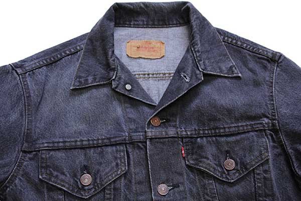 80s USA製 Levi'sリーバイス 70506 先染め ブラック デニムジャケット