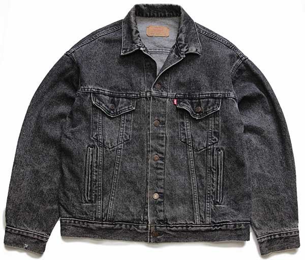 80s USA製 Levi'sリーバイス 70507 先染め ブラック デニムジャケット