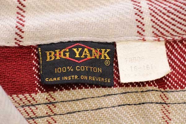 70s BIG YANKビッグヤンク チェック コットン フランネルシャツ