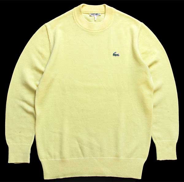 70s フランス製 CHEMISE LACOSTE ラコステ ワンポイント パール編み 70s フランス製 CHEMISE LACOSTE ラコステ ワンポイント パール編み
