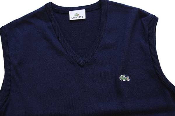 LACOSTE(ラコステ) Vネック ウールニットベスト メンズ トップス