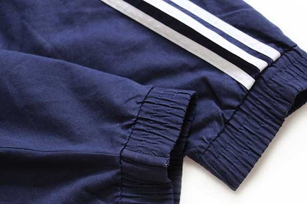 90s adidasアディダス トレフォイル ロゴ刺繍 ジャケット 紺×白