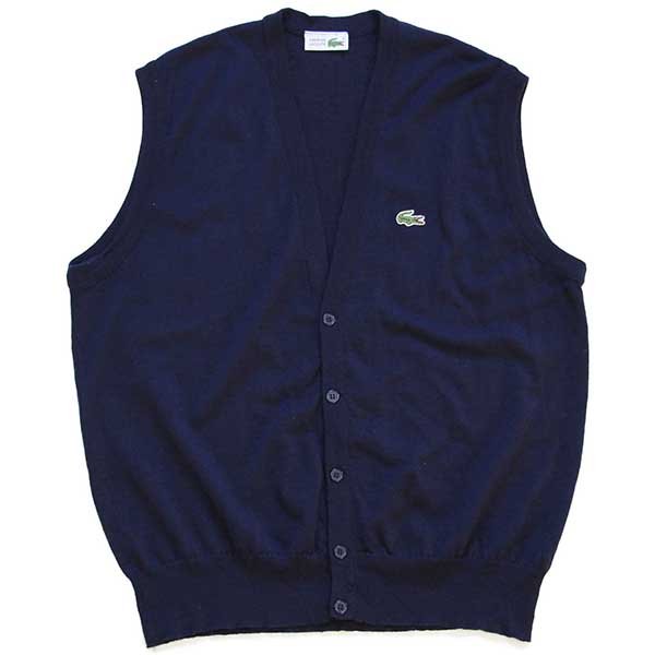 70s フランス製 CHEMISE LACOSTE ラコステ ワンポイント ウールニット