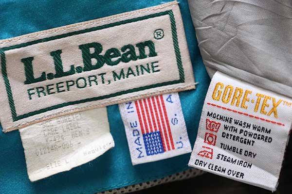 90s USA製 L.L.Bean GORE-TEXゴアテックス ナイロンジャケット 青 L