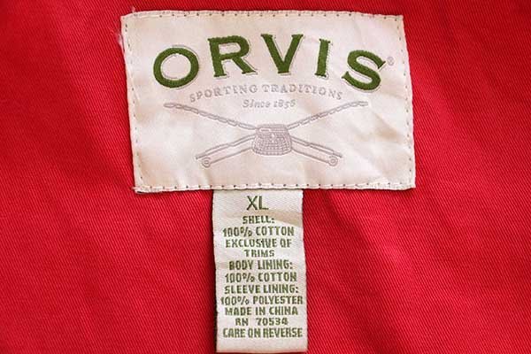 2000年代 ORVIS オービス ステンカラーコート 防寒  大きいサイズ ツイード カーキ (メンズ XXL)   O6232