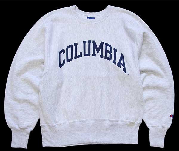 90s メキシコ製 Championチャンピオン COLUMBIA リバースウィーブ スウェット 杢ライトグレー S