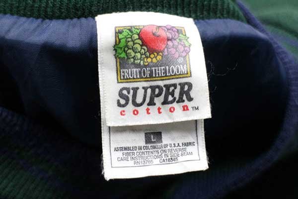 FRUIT OF THE LOOM 2トーンカラー スウェットスタジャン