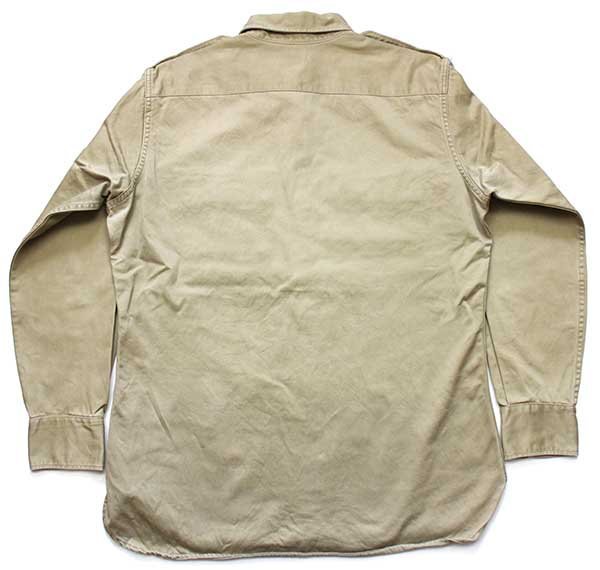 50s 米軍 U.S.ARMY コットンツイルシャツ カーキ - Sixpacjoe Web Shop