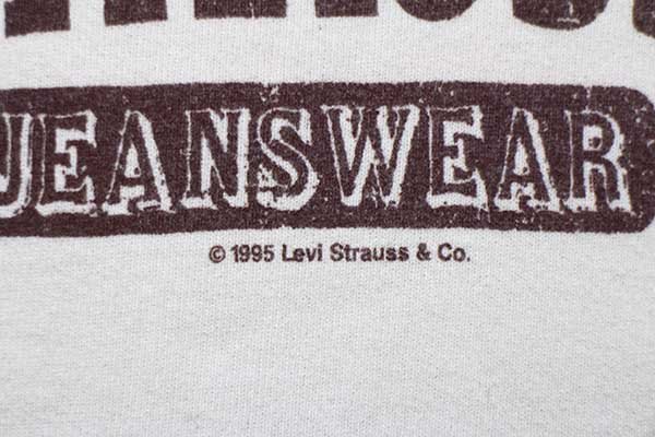 90s USA製 Levi'sリーバイス ロゴ スウェット アイボリー L