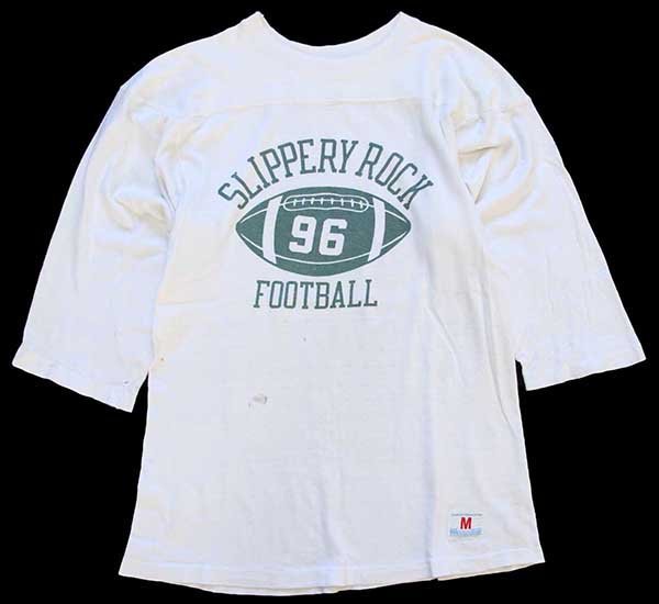 70s USA製 Championチャンピオン SLIPPERY ROCK 96 FOOTBALL 三