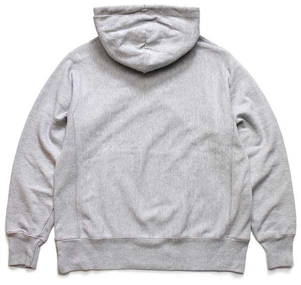 Champion チャンピオン リバースウィーブ ワンポイント フーディー パーカー 刺繍 グレー (メンズ L) O4453
