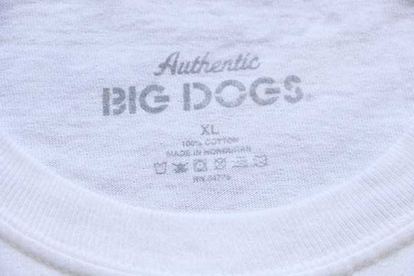 BIG DOGS ビッグロゴ コットンTシャツ 白 XL - Sixpacjoe Web Shop