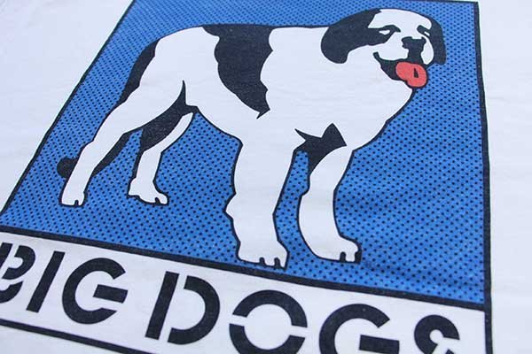 BIG DOGS ビッグロゴ コットンTシャツ 白 XL - Sixpacjoe Web Shop