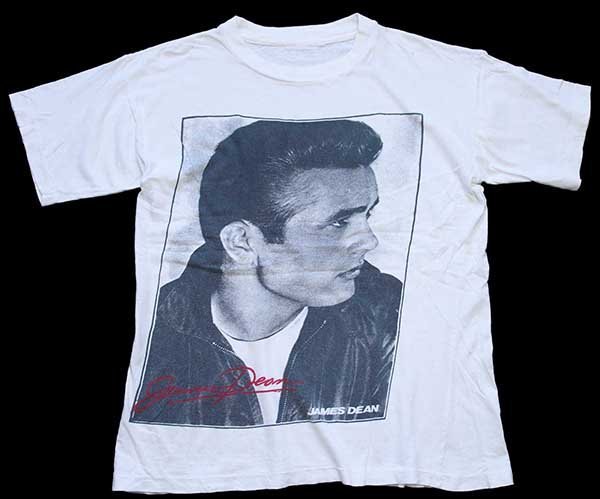 s JAMES DEANジェームスディーン フォトプリント コットンTシャツ 白