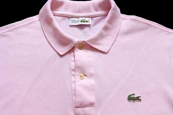 70s フランス製 CHEMISE LACOSTE ラコステ ワンポイント コットン 