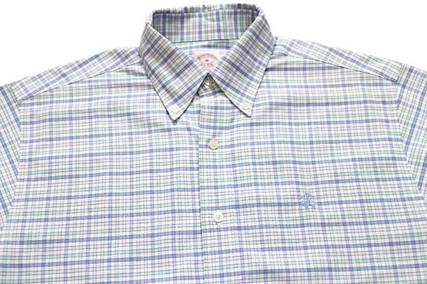 90s Brooks Brothersブルックスブラザーズ チェック ボタンダウン オックスフォード スーピマ コットンシャツ M -  Sixpacjoe Web Shop