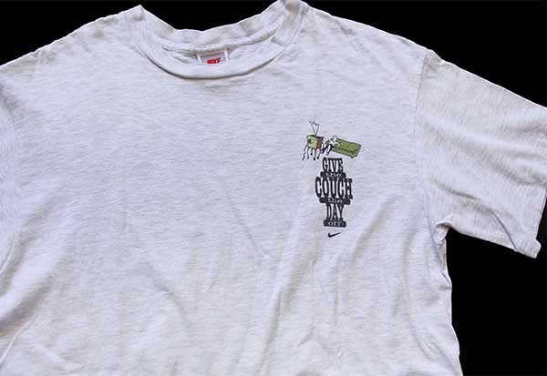 90s USA製 NIKEナイキ GIVE the COUCH the DAY off コットンT