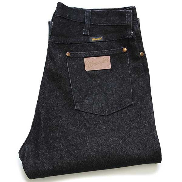 88cm股上ラングラー Wrangler ブラックデニムパンツ メンズw34 /taa002473