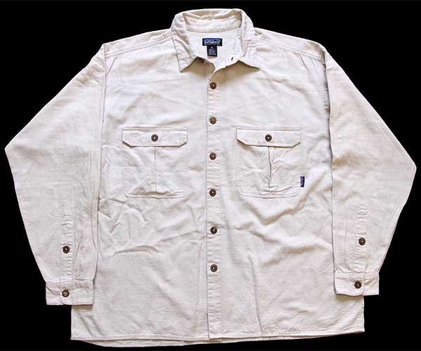 90s patagoniaパタゴニア 織り柄 オーガニックコットン シャツ