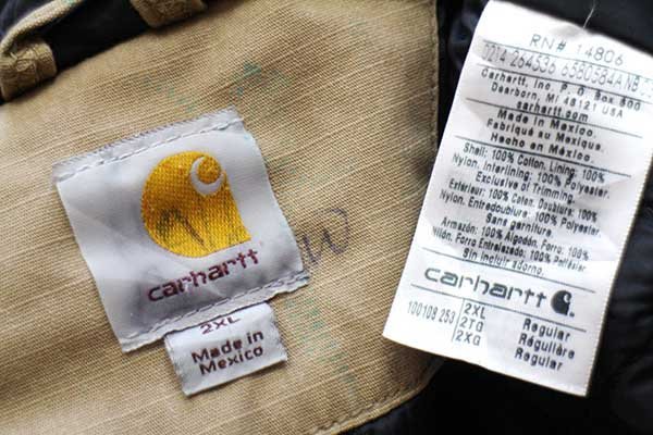 メキシコ製 carharttカーハート キルティングライナー コットン
