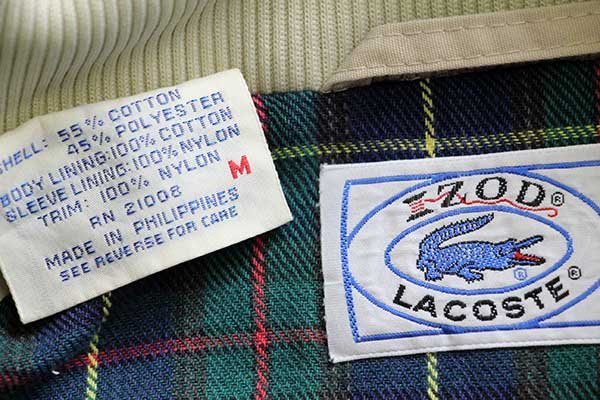 80s IZOD LACOSTE ラコステ ワンポイント G9タイプ タータンチェック ...