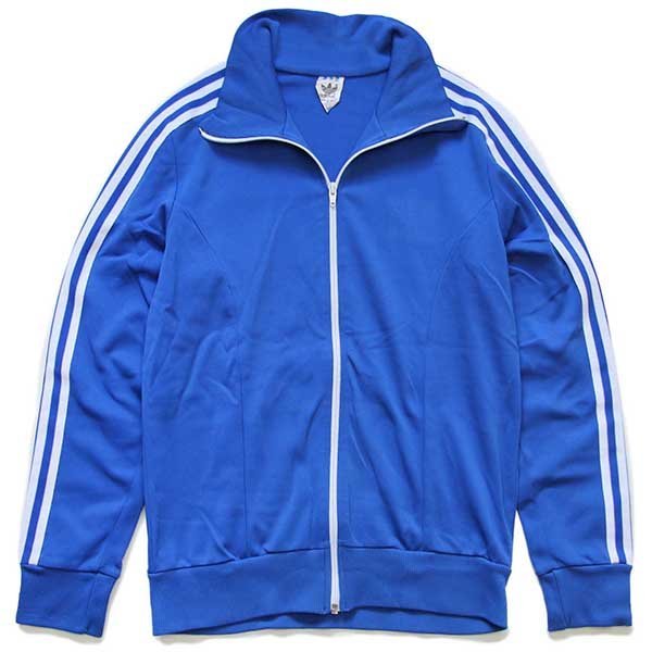 80´s adidas アディダス ハイネック ジャージ/トラックジャケット 青 L