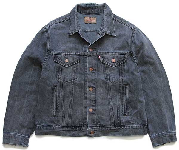 80s USA製 Levi'sリーバイス 70506 ブラック デニムジャケット 4 ...