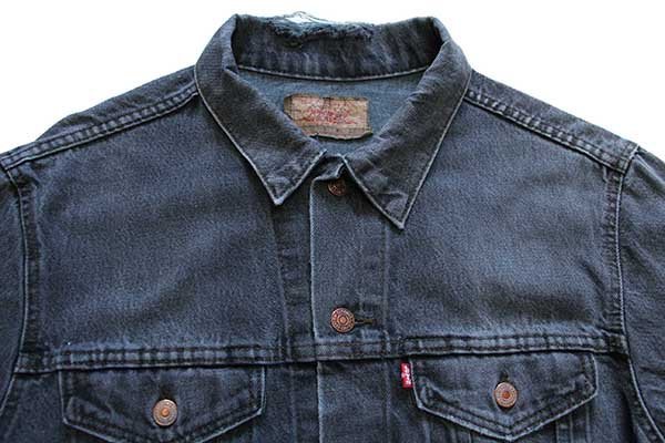 80s USA製 Levi'sリーバイス 70506 ブラック デニムジャケット 4 